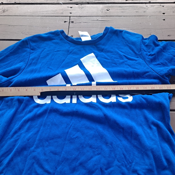 adidas Royal Blue Crewneck with White Emblem - Picture 3 of 4